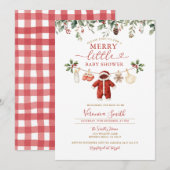 Milk Diaper Clothesline Merry Little Baby Shower Kaart (Voorkant / Achterkant)