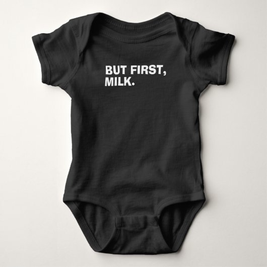 Milk First Baby Jersey Bodysuit (Voorkant)