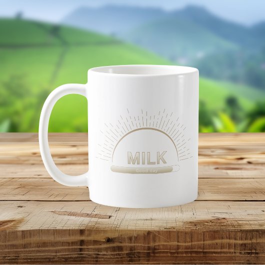 Milk Good Day Neutral Minimal Mug Koffiemok
