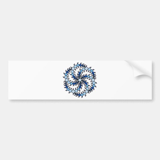 Milk Hill Blue Crop Circle Bumpersticker (Voorkant)