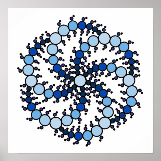 Milk Hill Blue Crop Circle Poster (Voorkant)