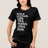 Milk Is Our Love Language Tri-Blend Shirt (Voorkant)