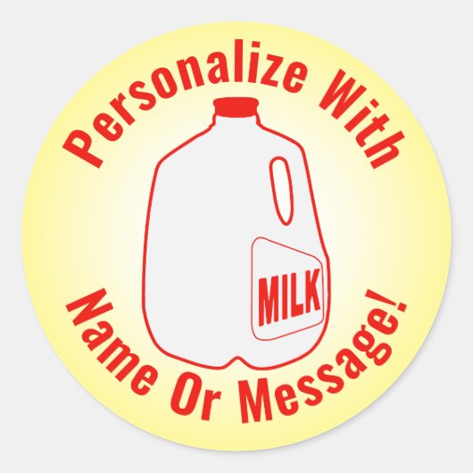 Milk Jug Classic Round Sticker (Voorkant)