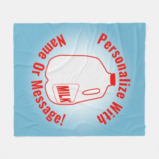 Milk Jug Fleece Deken (Voorkant (Horizontaal))