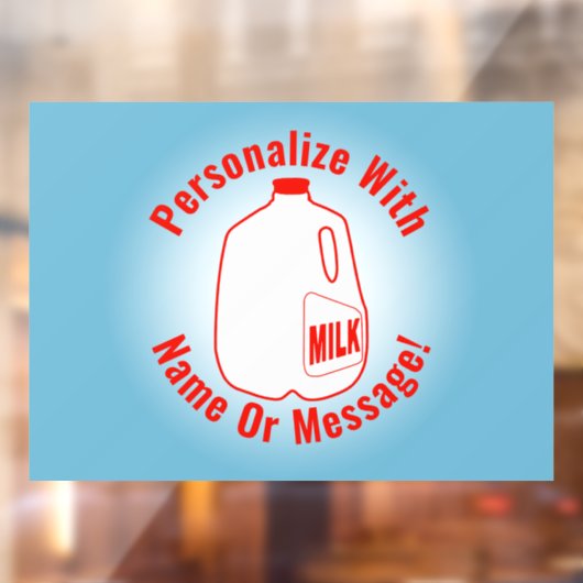 Milk Jug Raamsticker (Vel 2)