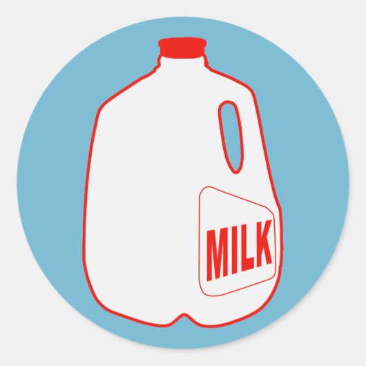 Milk Jug Ronde Sticker (Voorkant)