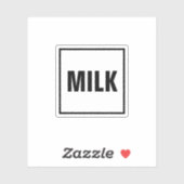 “MILK” Label Sticker – Minimalist design (Vel)