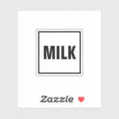 “MILK” Labelsticker – Minimalistisch ontwerp Sticker (Vel)