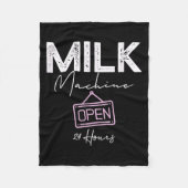 Milk Machine Open 24 Hours Funny Breastfeeding New Fleece Deken (Voorkant)