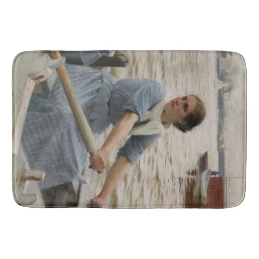 Milk Maid op een roeiboot (door Albert Edelfelt) Badmat (Voorkant)