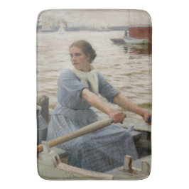 Milk Maid op een roeiboot (door Albert Edelfelt) Badmat