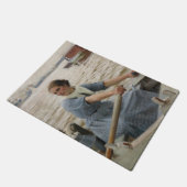 Milk Maid op een roeiboot (door Albert Edelfelt) Deurmat (Schuin)