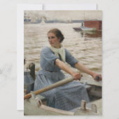 Milk Maid op een roeiboot (door Albert Edelfelt) Kaart (Voorkant)