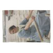 Milk Maid op een roeiboot (door Albert Edelfelt) Kussensloop (Voorkant-Links)