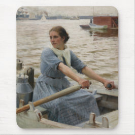 Milk Maid op een roeiboot (door Albert Edelfelt) Muismat