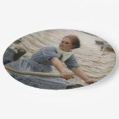 Milk Maid op een roeiboot (door Albert Edelfelt) Papieren Bordje (Gekanteld)