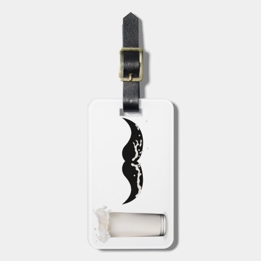 Milk Mustache Bagagelabel (Voorkant verticaal)