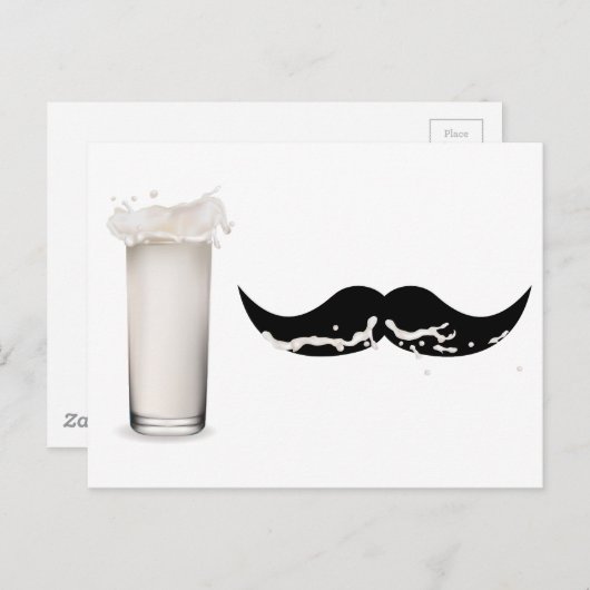Milk Mustache Briefkaart (Voorkant / Achterkant)