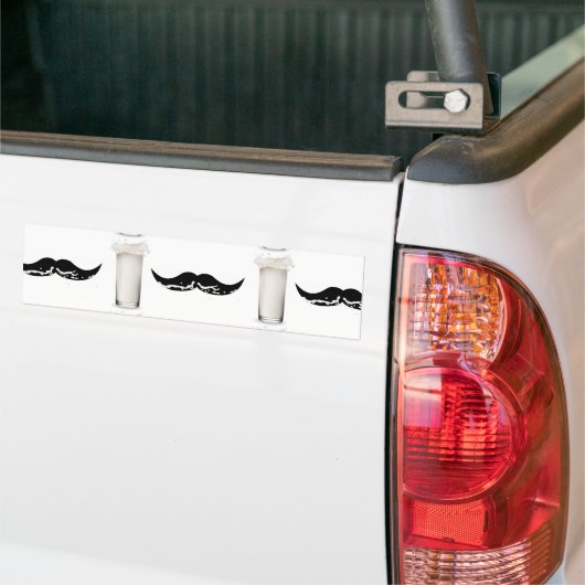 Milk Mustache Bumpersticker (Op Truck)