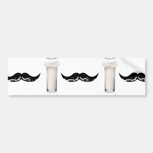 Milk Mustache Bumpersticker (Voorkant)