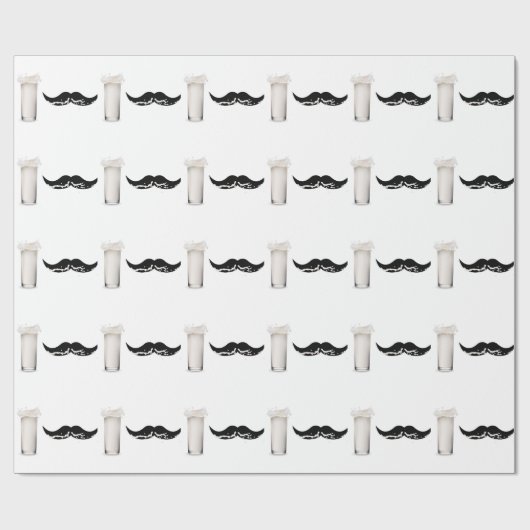 Milk Mustache Cadeaupapier (Vlak)