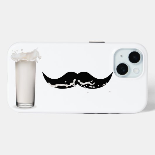 Milk Mustache Case-Mate iPhone Case (Achterkant (horizontaal))