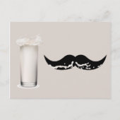 Milk Mustache Creme Briefkaart (Voorkant)