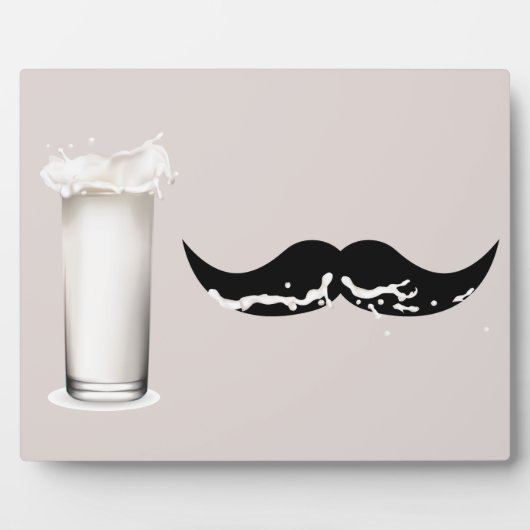 Milk Mustache Creme Fotoplaat (Voorkant)