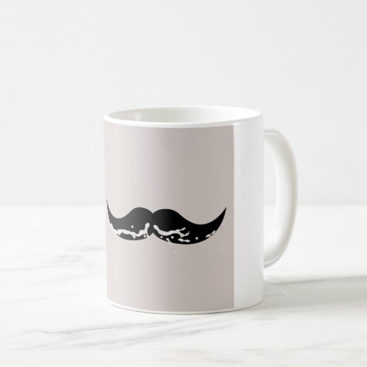 Milk Mustache Creme Koffiemok (Voorkant rechts)