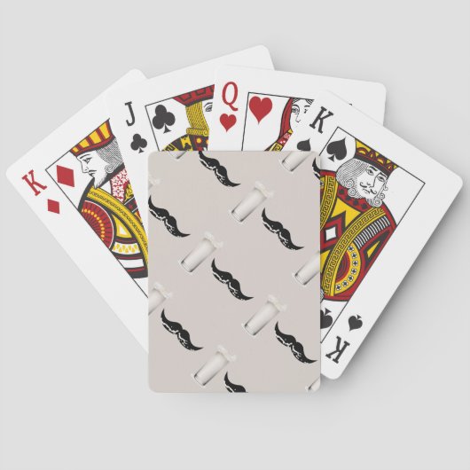 Milk Mustache Creme Pokerkaarten (Achterkant)