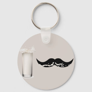 Milk Mustache Creme Sleutelhanger