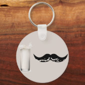 Milk Mustache Creme Sleutelhanger (Voorkant)