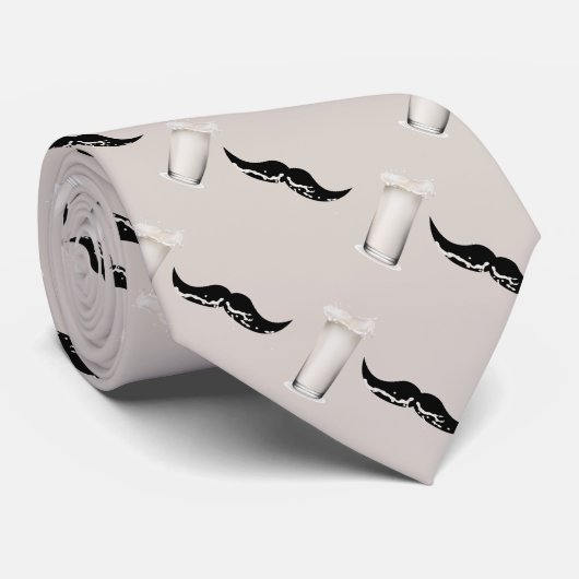 Milk Mustache Creme Stropdas (Opgerold)