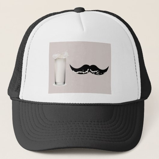 Milk Mustache Creme Trucker Pet (Voorkant)
