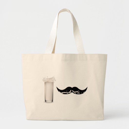 Milk Mustache Grote Tote Bag (Voorkant)