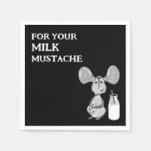 Milk Mustache Mouse First Birthday Servet (Voorkant)