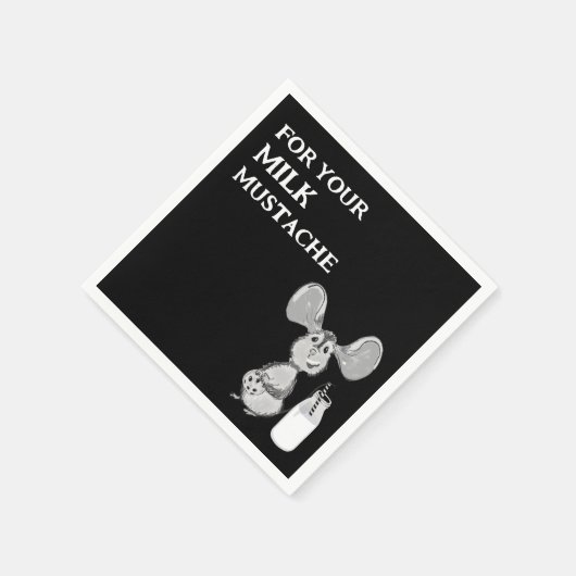 Milk Mustache Mouse First Birthday Servet (Hoek)