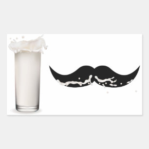 Milk Mustache Rechthoekige Sticker