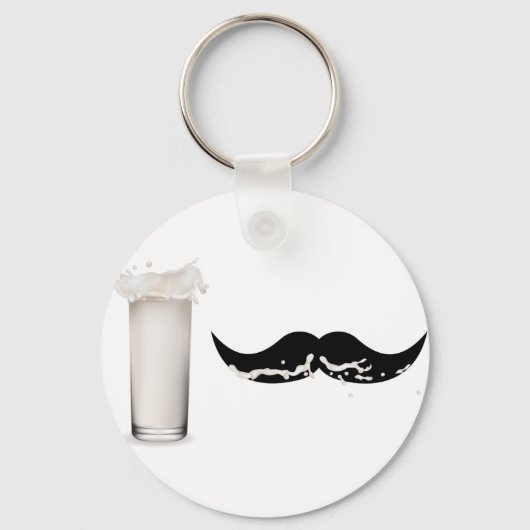 Milk Mustache Sleutelhanger (Voorkant)