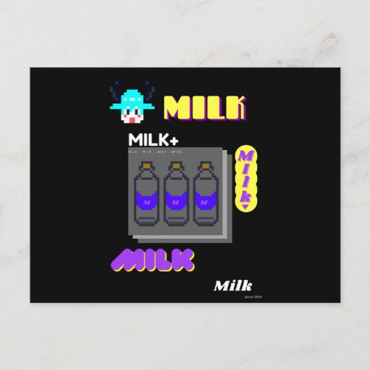 Milk party briefkaart (Voorkant)