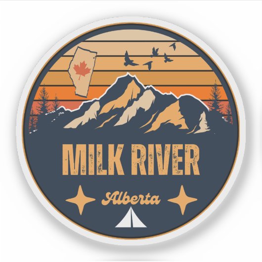 Milk River, Alberta Sticker (Voorkant)