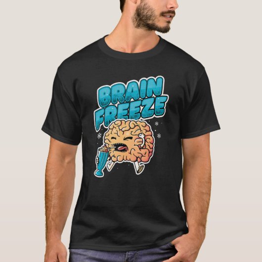Milk Shake Cold Brain Ice Cream Brain Freeze T-shirt (Voorkant)