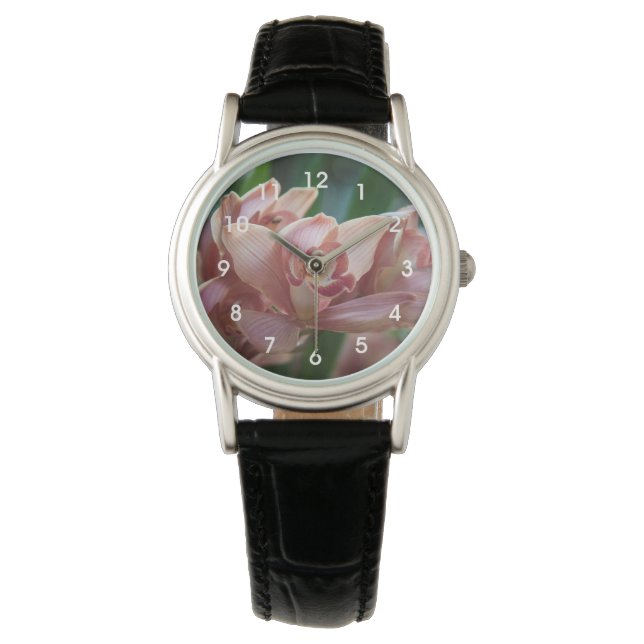 Milk Tea Orchid Horloge (Voorkant)