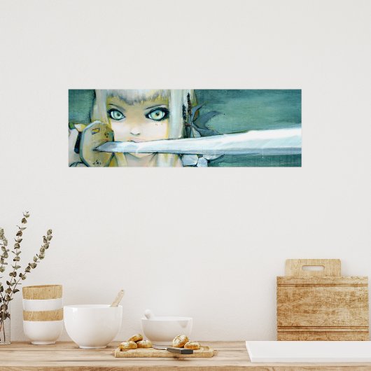 Milk Thistle Ninja Girl Art Poster (Keuken)