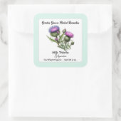 Milk Thistle Square Sticker Productlabel (Tas)