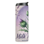 Milk Thistle Tea Design AI-kunst Thermosbeker (Gedraaid links)