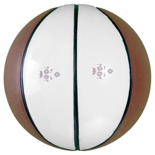 Milk White Classic Roos decoratief ontwerp Basketbal (Verticaal)