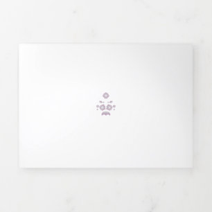 Milk White Classic Roos decoratief ontwerp Drieluik Kaart