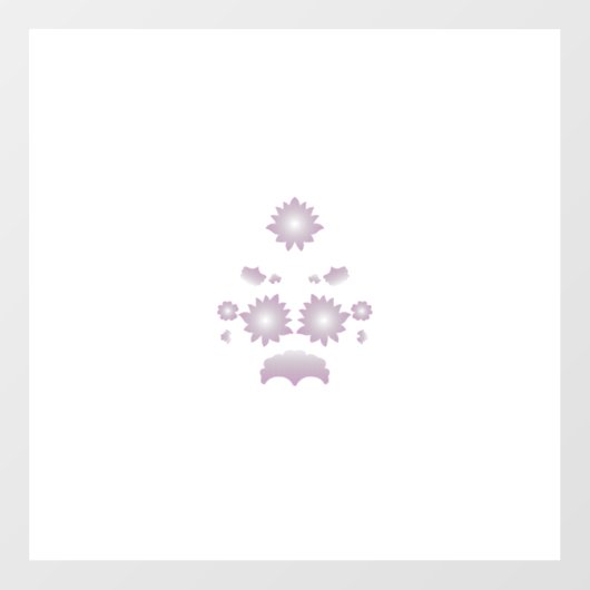 Milk White Classic Roos decoratief ontwerp Raamsticker (Vel)