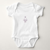 Milk White Classic Roos decoratief ontwerp Romper (Voorkant)